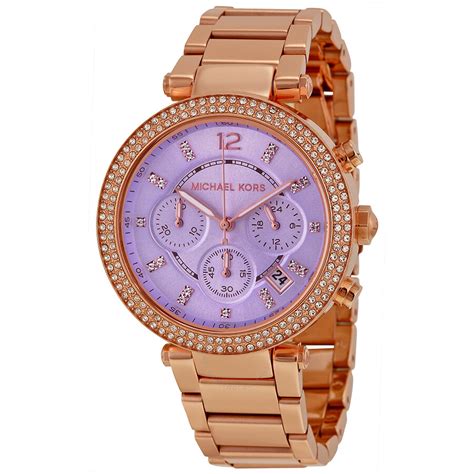 michael kors rose watch rose case inside|Michael Kors parker chronograph.